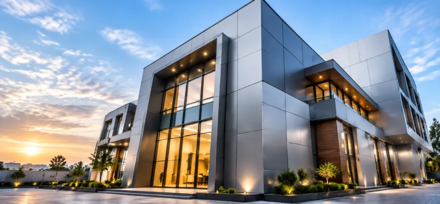 Alucobond cladding on a commercial building