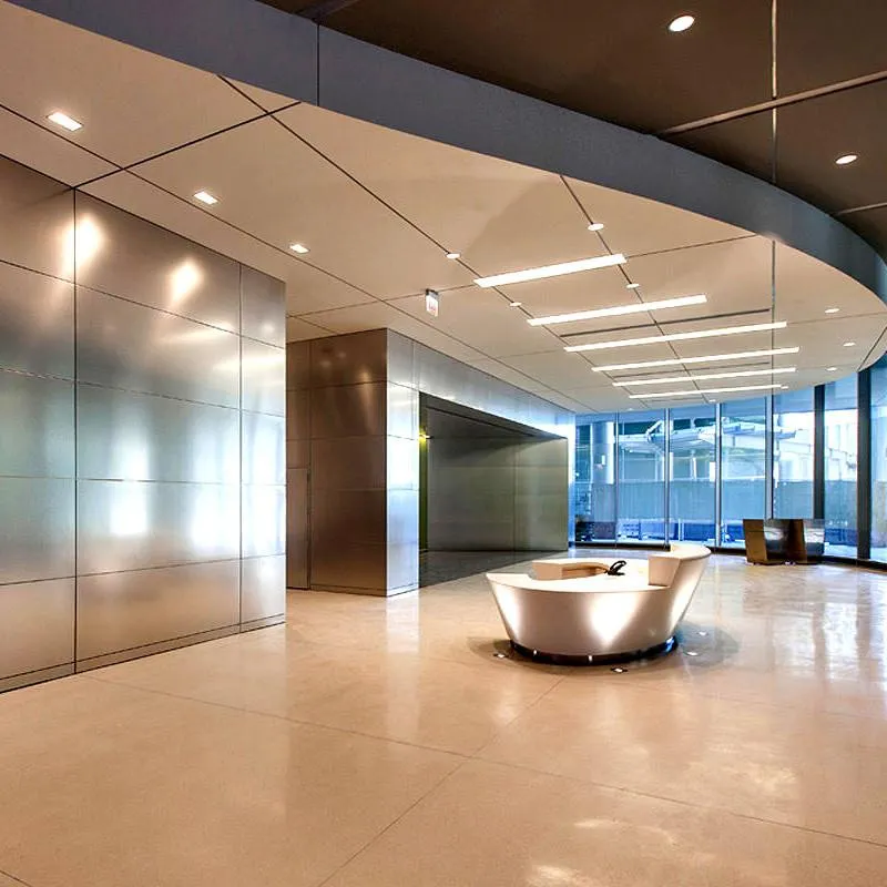 Alucobond panels in an interior