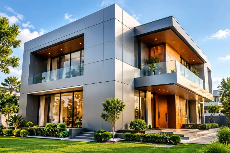 Alucobond cladding on a residential building